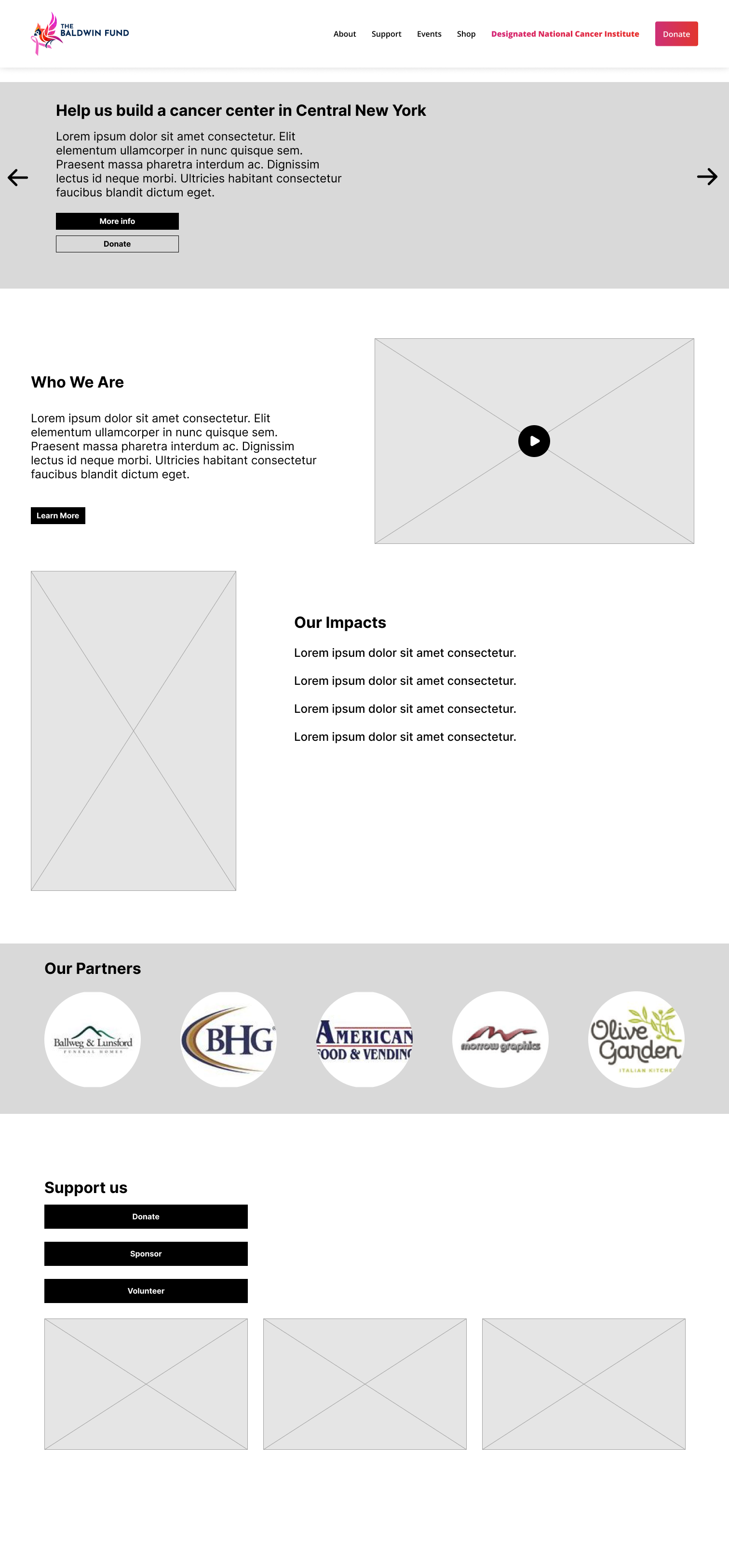 Lo-fi wireframe